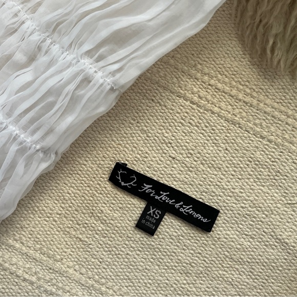 For Love & Lemons Sheer Peasant Top Wedding Honeymoon Bridal Resort Festival - Picture 5 of 9